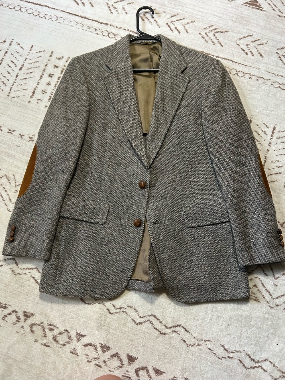 Vintage Palm Beach Men’s 100% Wool Blazer Suede Elbow Patch Sport Coat Preppy - Picture 2 of 9
